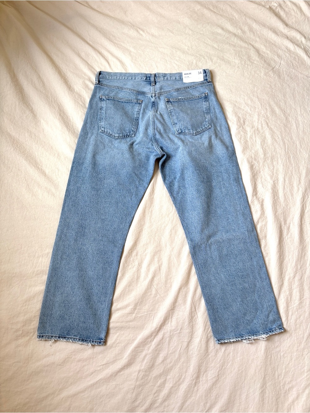 Agolde 90s Mid Rise Loose Fit jeans Size 34 Light Blue - Picture 2 of 8
